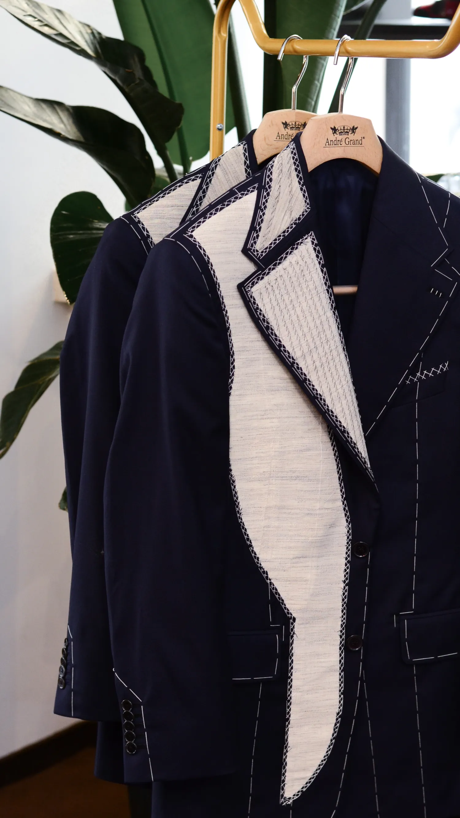Garnitur szyty na miarę full canvas – luksusowe krawiectwo André Grand Kraków Warszawa Katowice