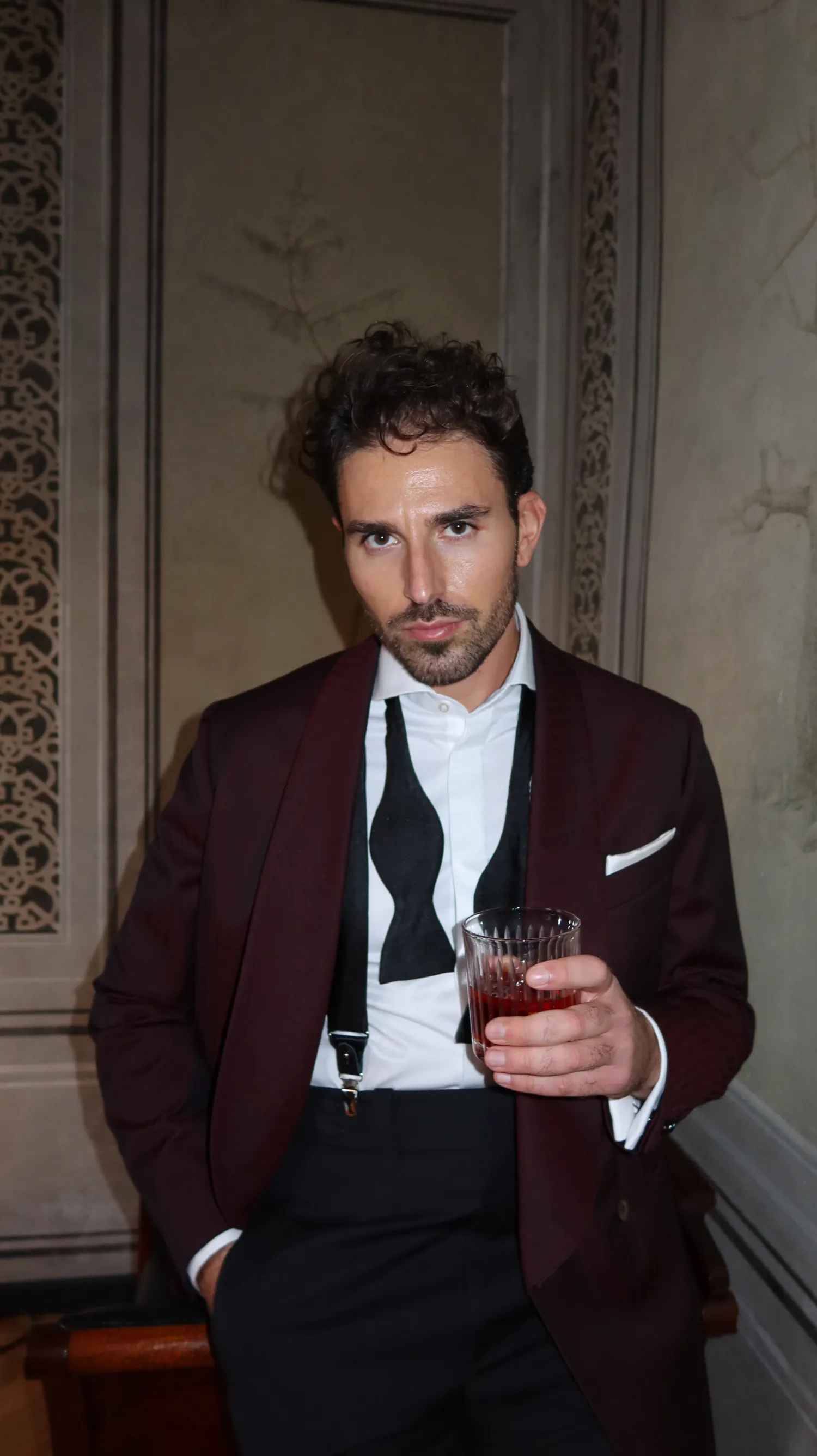 smoking_kimono_bordowy_Solaro_Frattelli_Tallia_di_Delfino_black_tie_André_Grand