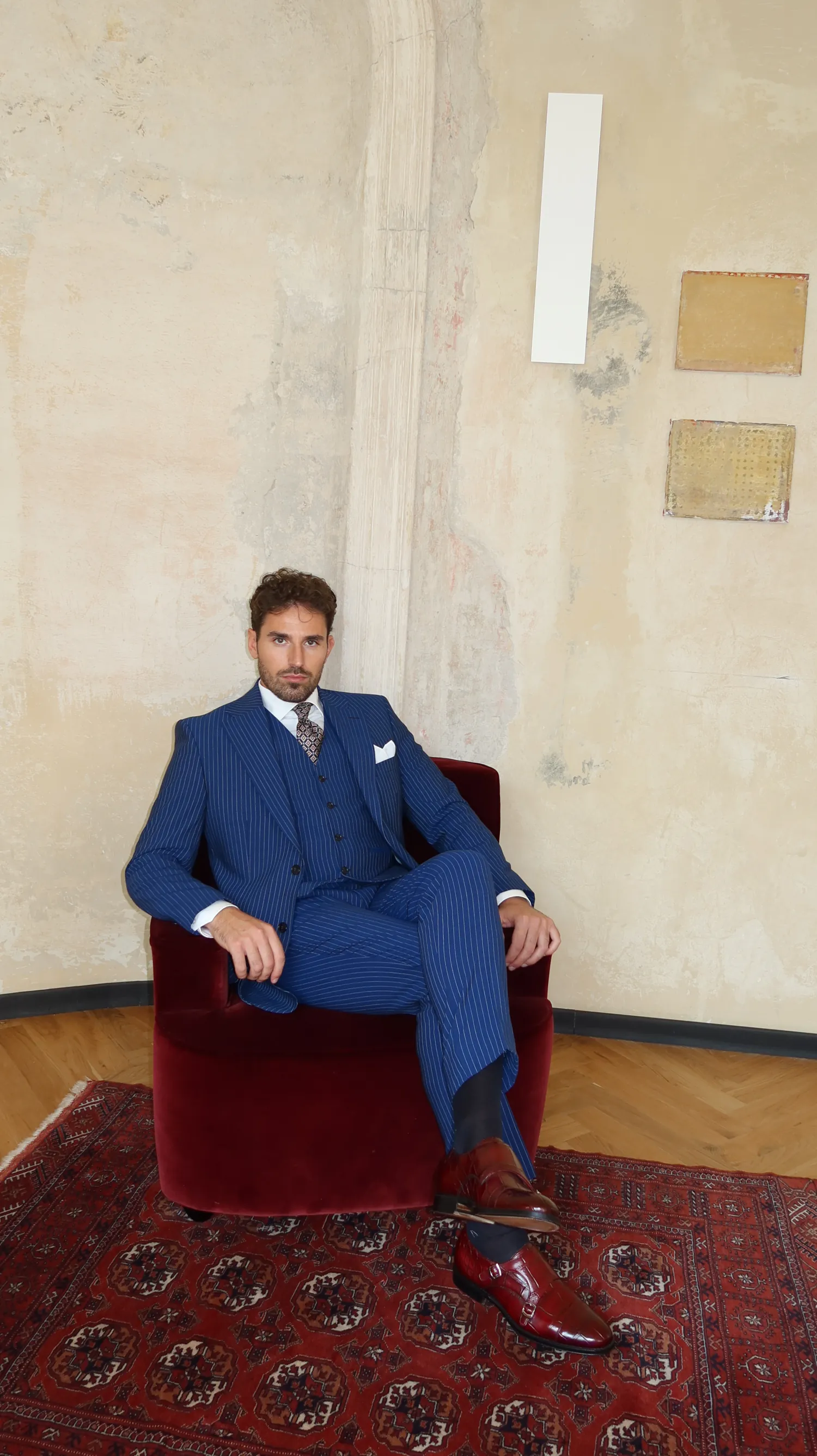 garnitur_granatowy_tenis_prążek_drago_super130s_ready_to_wear_André_Grand