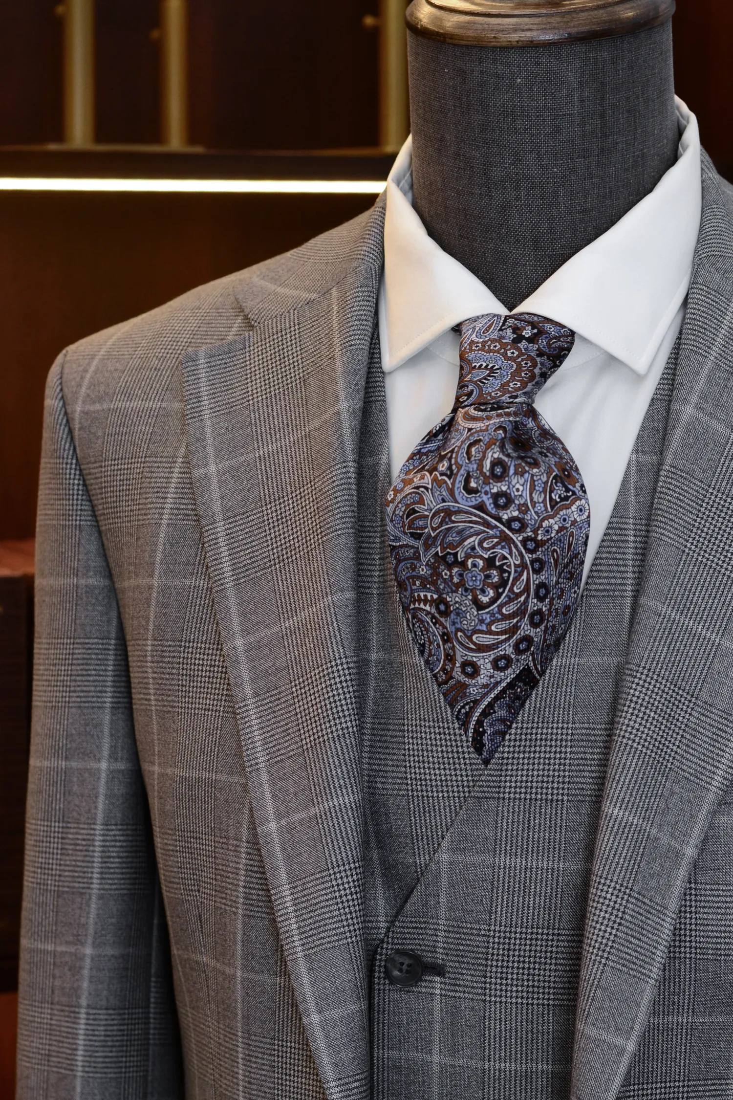 garnitur_szara_krata_drago_wełna_super130s_half_canvas_André_Grand