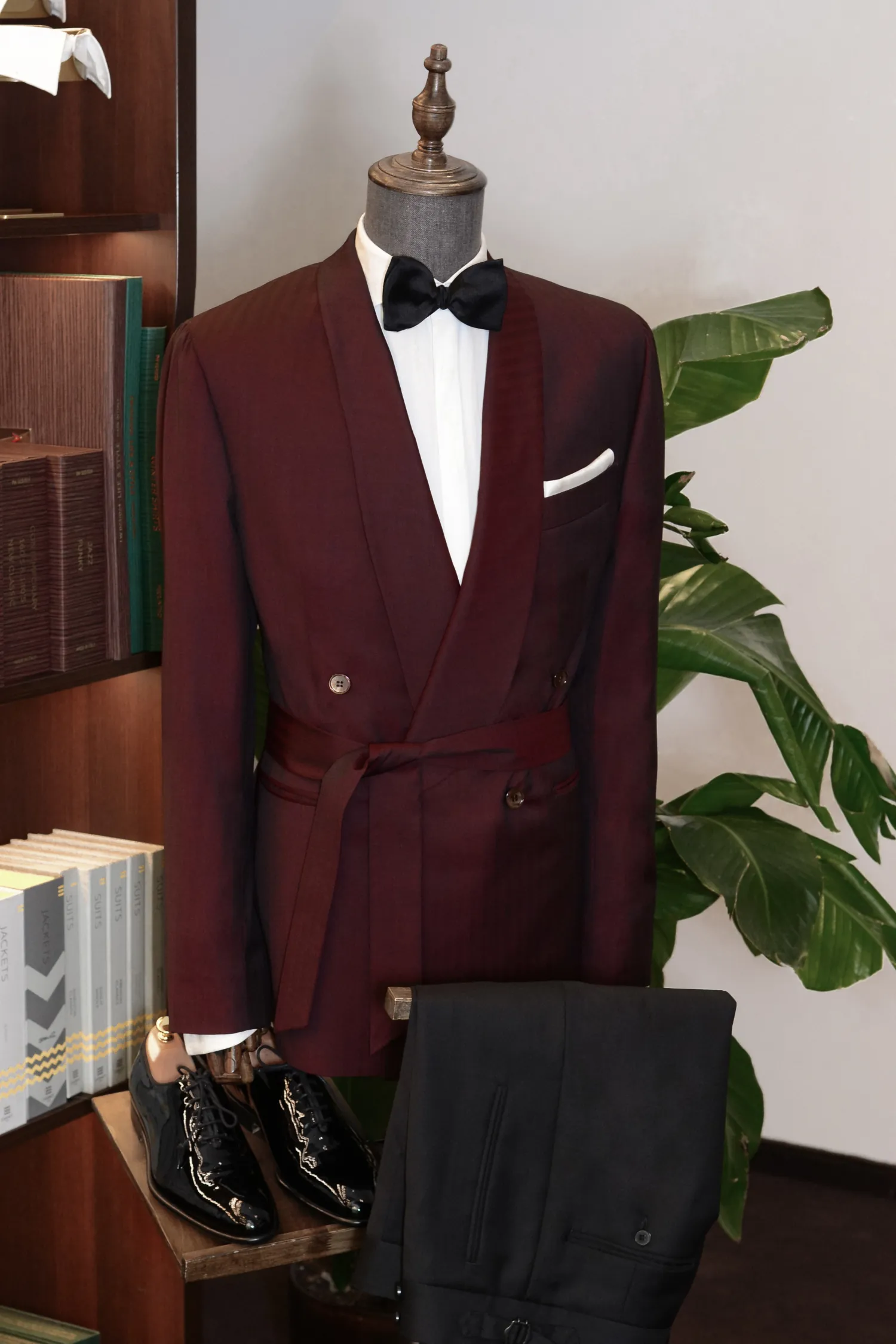 kimono_suit_bordo_Solaro_szlachetny_połysk_André_Grand_Kraków_Warszawa_Katowice